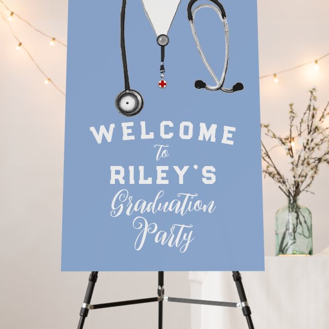 Nurse Graduation Party Welcome Sign (In Situ (Stand))