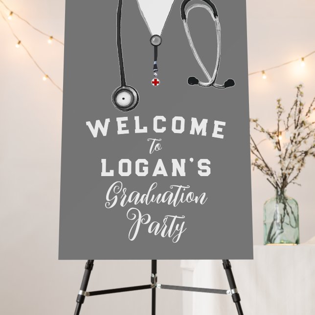 Nurse Graduation Party Welcome Sign (In Situ (Stand))