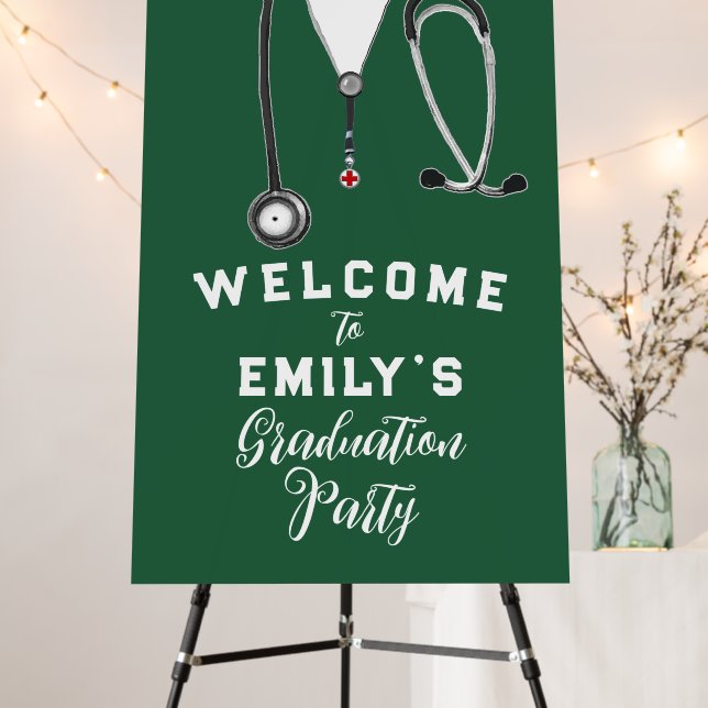 Nurse Graduation Party Welcome Sign (In Situ (Stand))