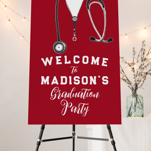 Nurse Graduation Party Welcome Sign (In Situ (Stand))
