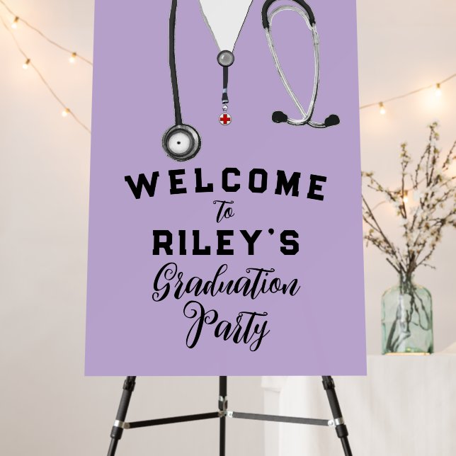 Nurse Graduation Party Welcome Sign (In Situ (Stand))