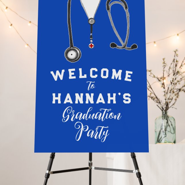 Nurse Graduation Party Welcome Sign (In Situ (Stand))