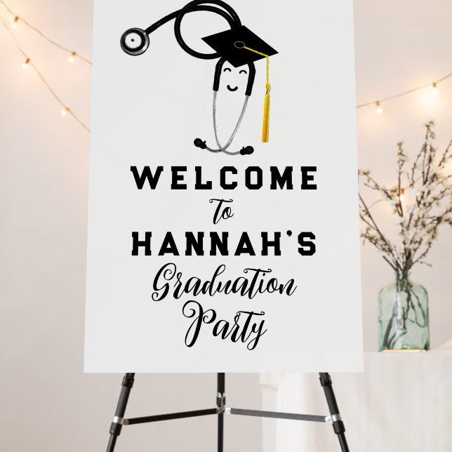 Nurse Graduation Party Welcome Sign (In Situ (Stand))