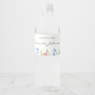 Nurse Graduation Party Wildflower Water Bottle Label
