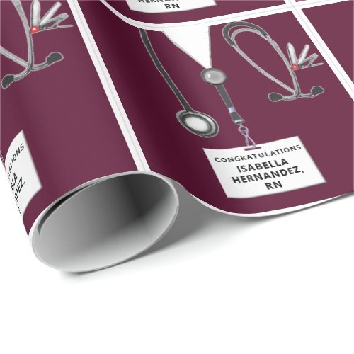 Nurse Graduation Party Wrapping Paper