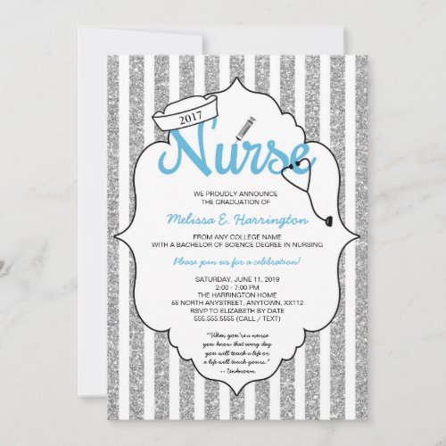 Nurse graduation RN pinning ceremony nurse party Invitation