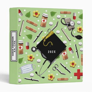 Nurse Graduation Scrapbook 3 Ring Binder