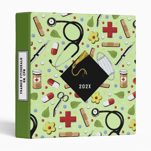 Nurse Graduation Scrapbook 3 Ring Binder (Front/Spine)