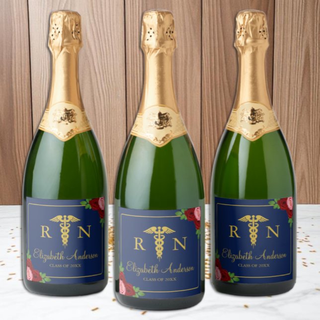 Nurse Graduation Sparkling Wine Label (Creator Uploaded)