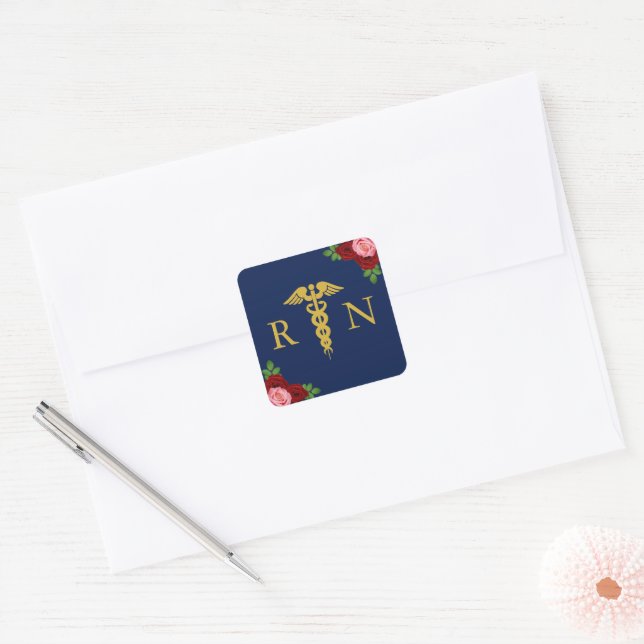 Nurse Graduation Square Sticker (Envelope)