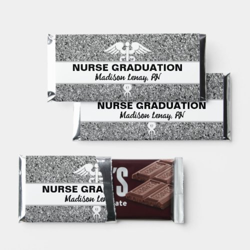 Nurse Graduation Thank You Rose Gold Personalized  Hershey Bar Favors