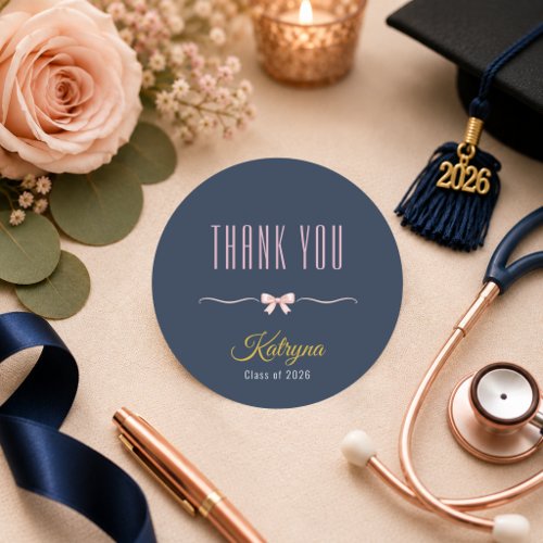 Nurse Graduation Thank You Round Sticker