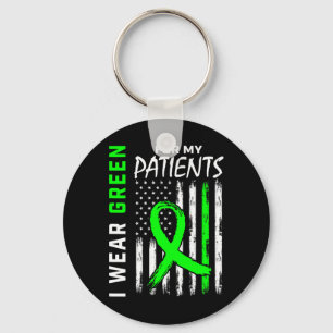 Nurse Green For My Patients Kidney Disease Awarene Keychain