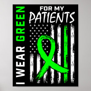 Nurse Green For My Patients Kidney Disease Awarene Poster