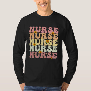 Nurse Groovy Retro Hippie 2 T-Shirt