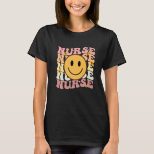 Nurse Groovy Retro Hippie 6 T-Shirt