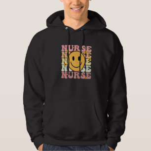 Nurse Groovy Retro Hippie Hoodie