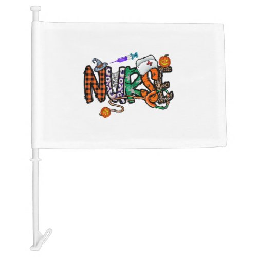 Nurse Halloween    Car Flag