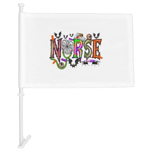 Nurse Halloween Car Flag