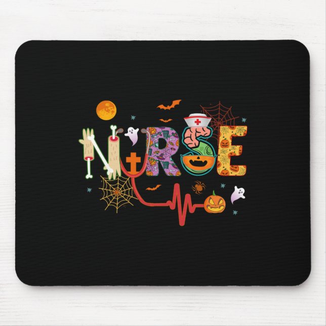 Nurse Halloween Costume Stethoscope Heartbeat Pump Mouse Pad (Front)