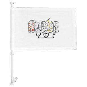 Nurse Halloween Funny Ghost halloween nursing  Car Flag