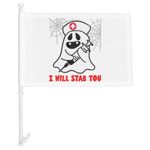 Nurse Halloween ghost Car Flag