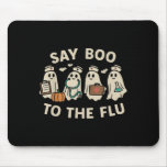 Nurse Halloween Ghost Crew Vaccine Say Boo To The  Mouse Pad