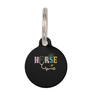 Nurse Halloween Gift With Pumpkin Boo Spider Pet ID Tag