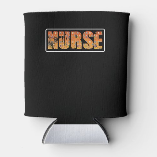 Nurse Halloween Gift With Pumpkin Spider Witch Hat Can Cooler