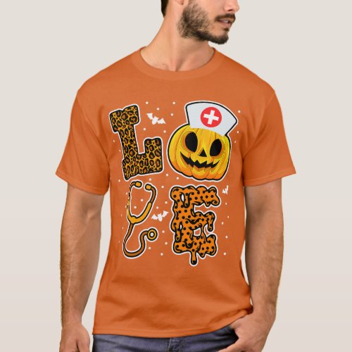 Nurse Halloween Jack_O_Lantern Pumpkin Costume Wom T_Shirt