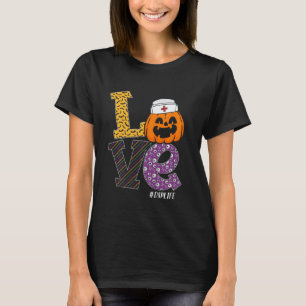 Nurse Halloween Pumpkin Costume Love DSP Nurse Lif T-Shirt