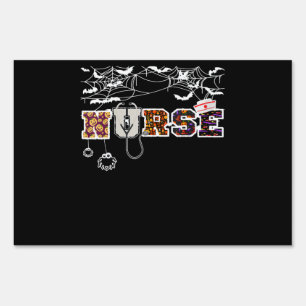 Nurse Halloween Shirt Gift With Pumpkin Boo Spider Sign