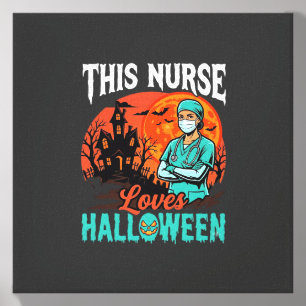 Nurse Halloween Spooky Healthcare Design_1 Canvas Photo Tile
