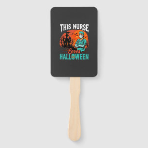 Nurse Halloween Spooky Healthcare Design_1 Hand Fan