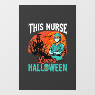 Nurse Halloween Spooky Healthcare Design_1 Window Cling