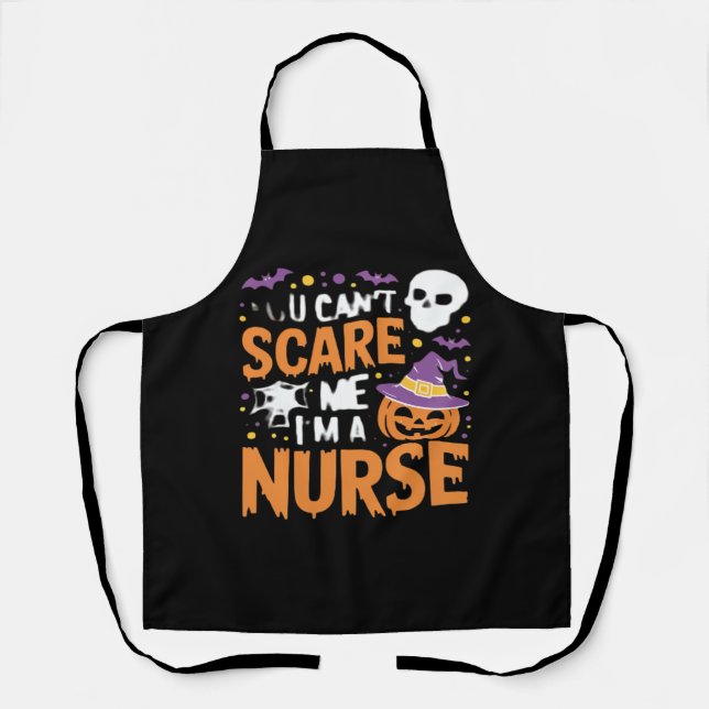 Nurse Halloween Witch Funny Nursing Essential T-Sh Apron (Front)