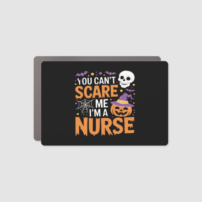 Nurse Halloween Witch Funny Nursing Essential T-Sh Car Magnet (Front)