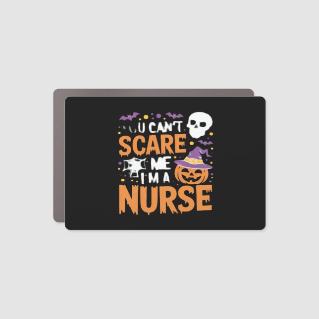 Nurse Halloween Witch Funny Nursing Essential T-Sh Car Magnet (Front)