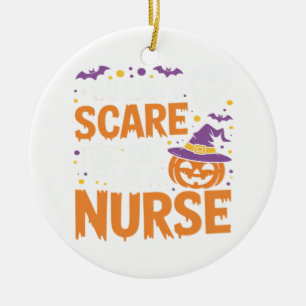 Nurse Halloween Witch Funny Nursing Essential T-Sh Ceramic Ornament