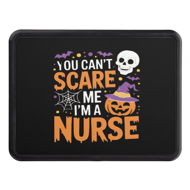 Nurse Halloween Witch Funny Nursing Essential T-Sh Hitch Cover (Front)