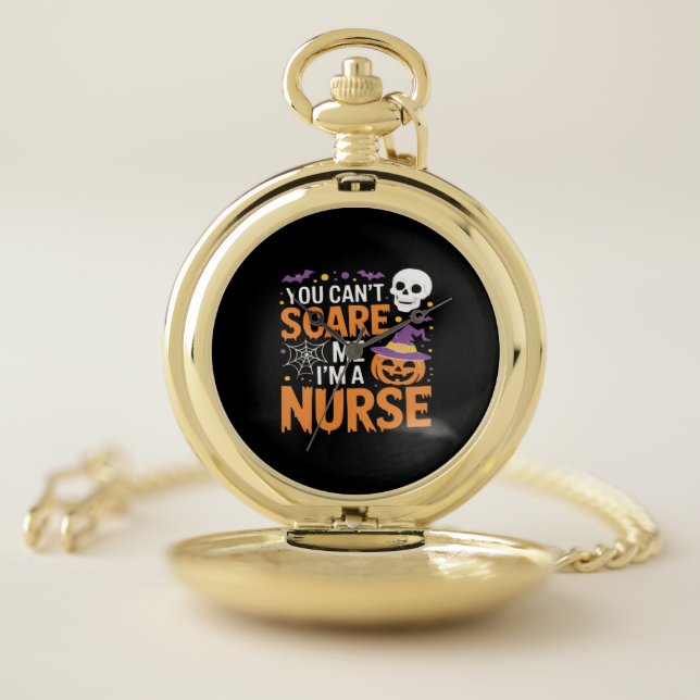 Nurse Halloween Witch Funny Nursing Essential T-Sh Pocket Watch (Inside)