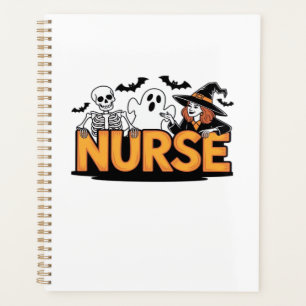 Nurse - Halloween - with ghost, witch, and skeleto Planner