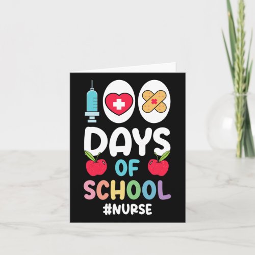 Nurse Happy 100 Days Of School Nurse  Card