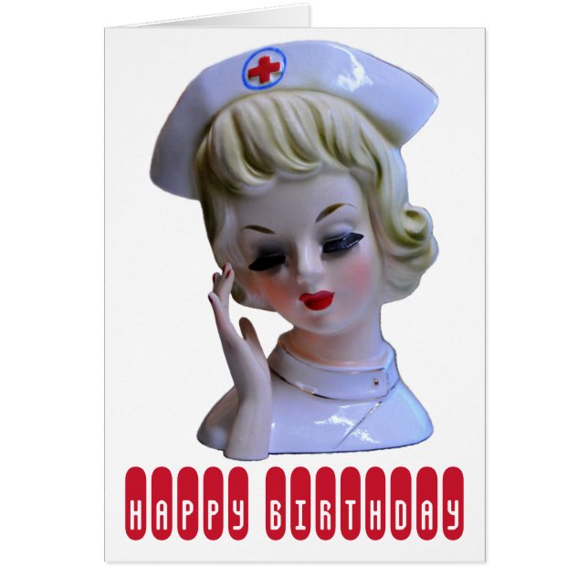 Nurse Happy Birthday Card Front Line Hero (Front)