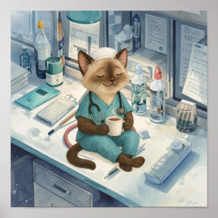 Nurse have a coffee break poster