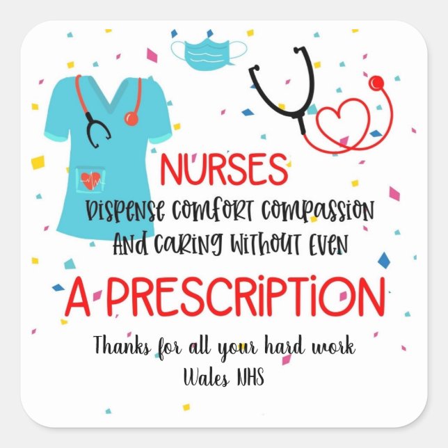 nurse HCA appreciation week sticker plaster (Front)