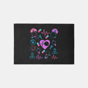 Nurse Healthcare Nursing Elements Design Rug