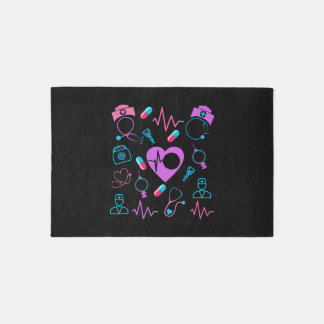 Nurse Healthcare Nursing Elements Design Rug