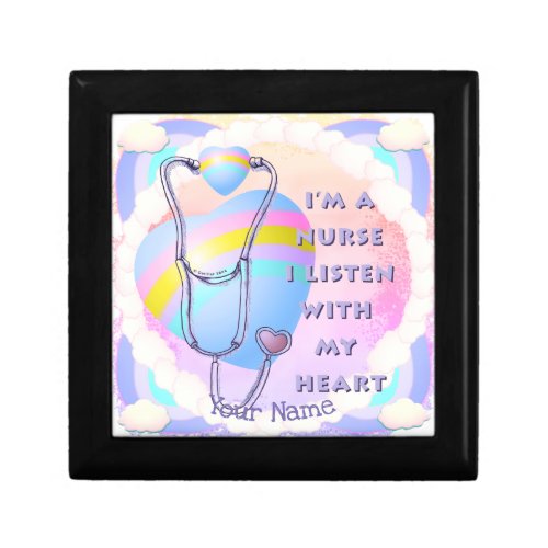 Nurse Heart custom name Gift Box