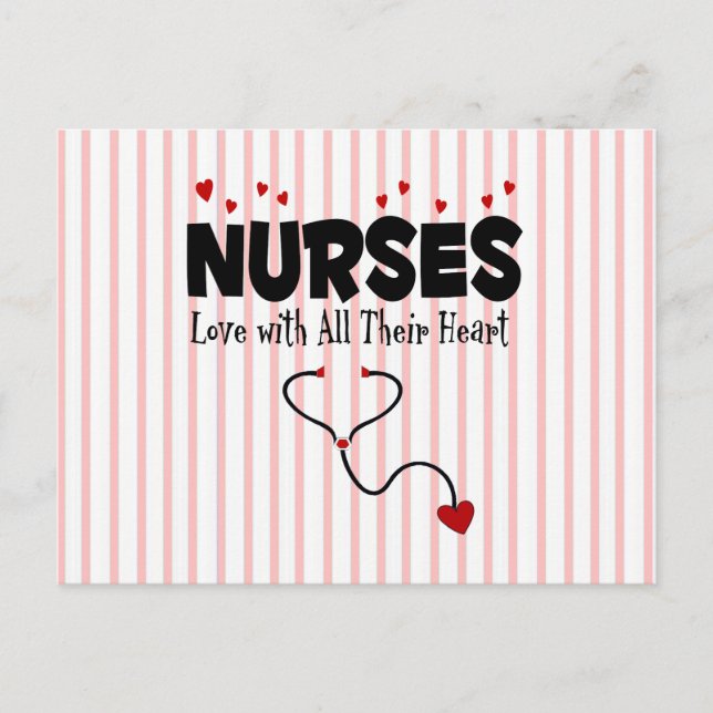 Nurse Heart Gift Postcard (Front)
